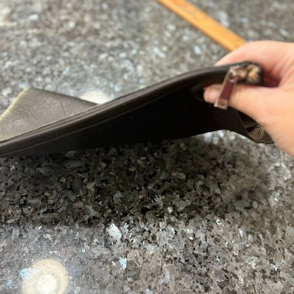 Black Rhinestone Handle Clutch Purse – Evening Handbag with Silver Details - Picture 3 of 8